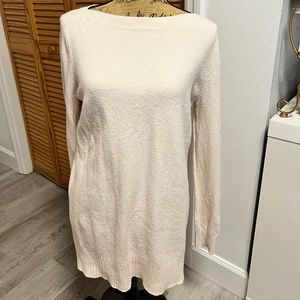 LOFT Light Pink (Blush) Boat Neck Tunic Sweater - Size L